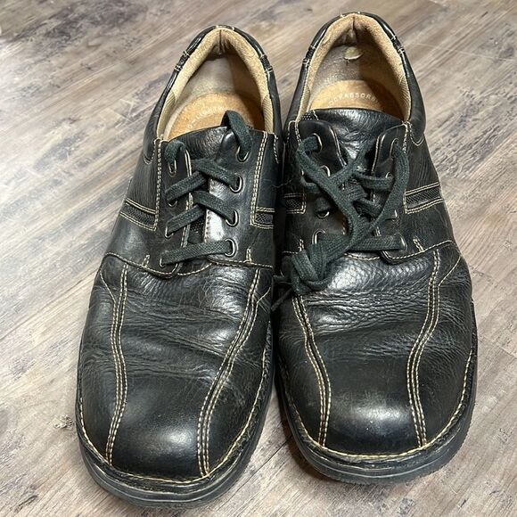 Clarks men's Northfield Casual Lace-Up Oxford Black Oily #82305 - Picture 4 of 9